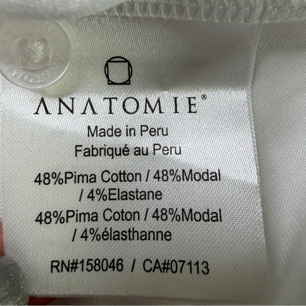 Anatomie Elise Sleeveless Button Down Travel Top White S NWT - Picture 7 of 9